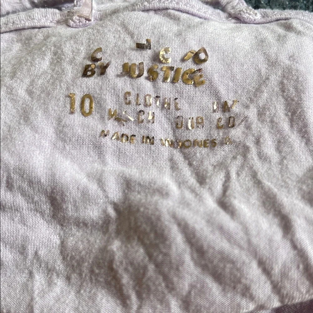 Justice White and Purple Top Casual Comfort